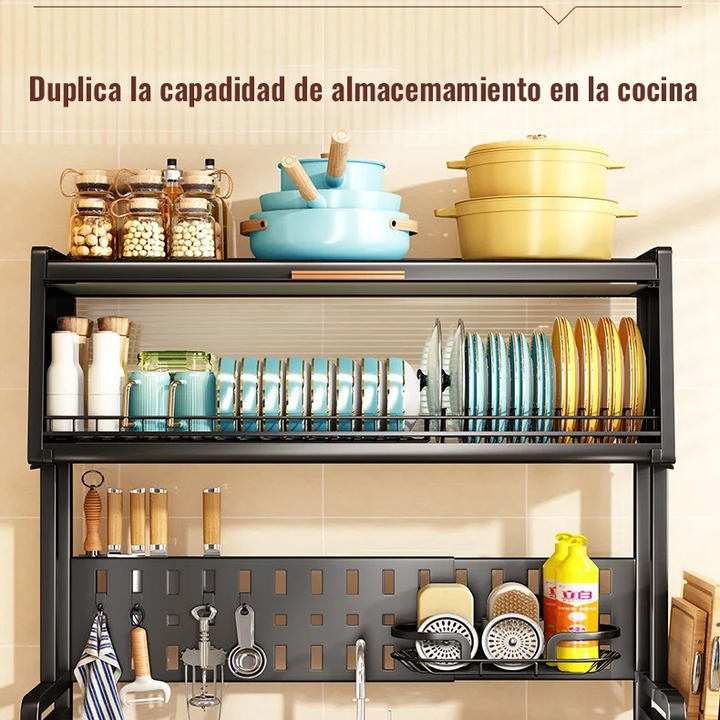 Escurridor de Platos sobre Fregadero de Acero Inoxidable